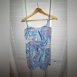 Lilly Pulitzer Blue and White Sailboat Dress